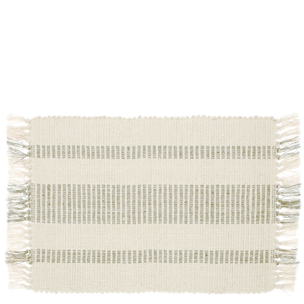 Walton & Co Recycled Cotton Taupe Stripe Placemat